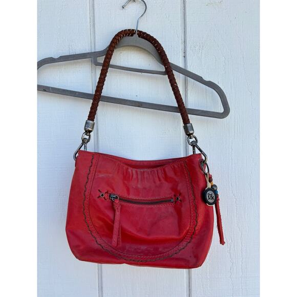 The Sak Coral Leather Shoulder Purse, 11"‎ x 8" - Picture 1 of 8